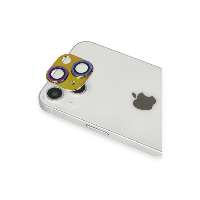 Apple İphone 13 Pers Alüminyum Kamera Lens - Rainbow
