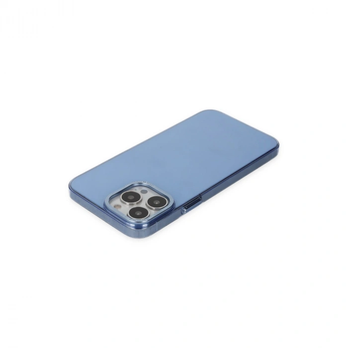 Apple İphone 13 Pro Kılıf Anka Pc Sert Metal Kapak - Mavi