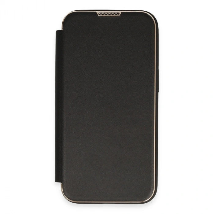 Apple İphone 13 Pro Kılıf Dolpin Kapaklı - Siyah