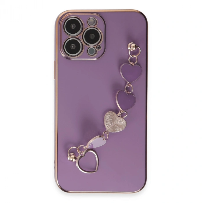 Apple İphone 13 Pro Kılıf Esila Silikon - Mor