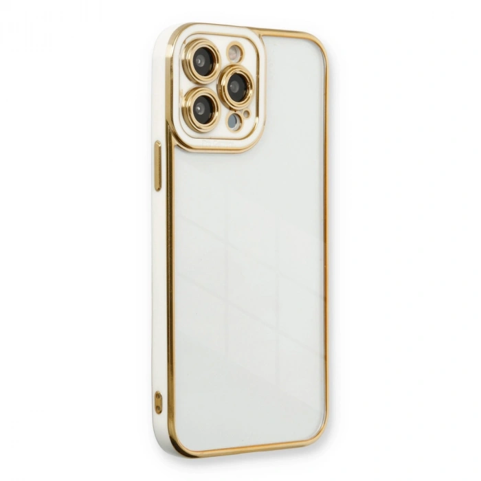Apple İphone 13 Pro Kılıf Liva Lens Silikon - Beyaz