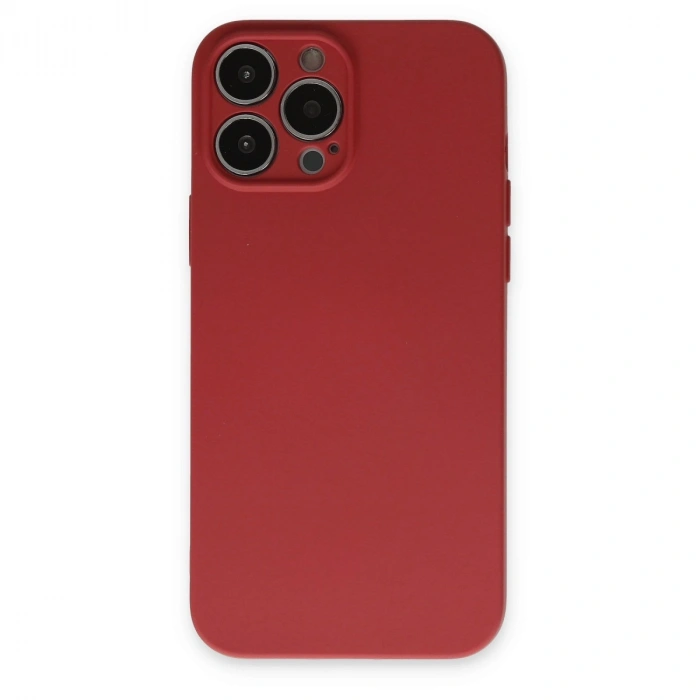 Apple İphone 13 Pro Kılıf Nano İçi Kadife Silikon - Kiremit
