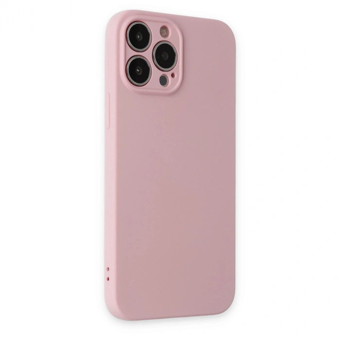 Apple İphone 13 Pro Kılıf Nano İçi Kadife Silikon - Pembe