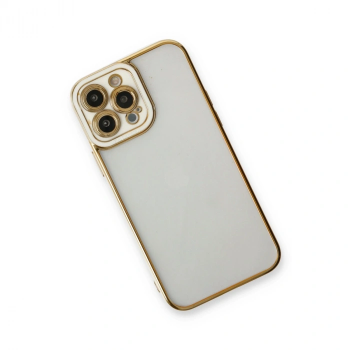 Apple İphone 13 Pro Max Kılıf Liva Lens Silikon - Beyaz