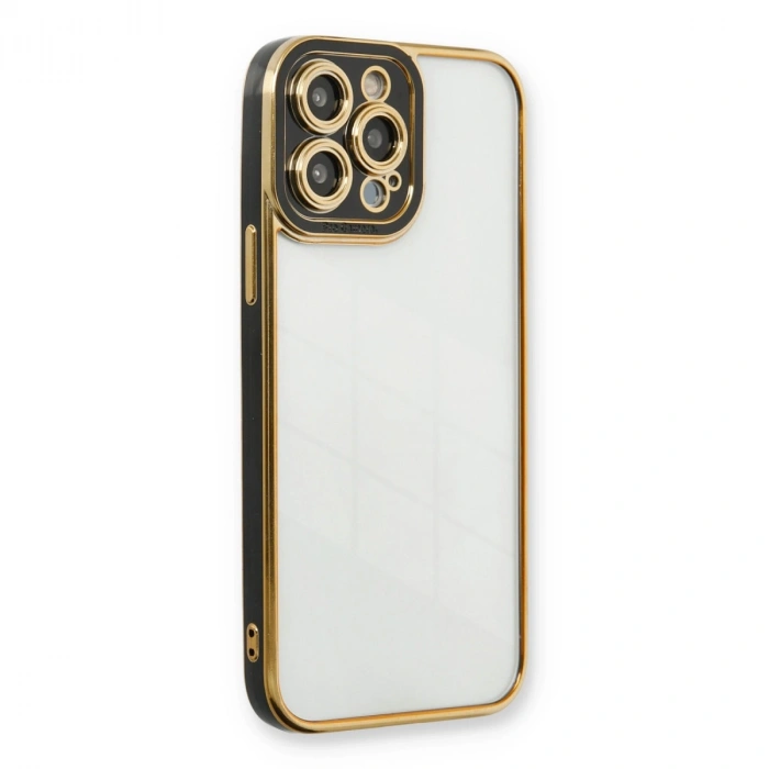 Apple İphone 13 Pro Max Kılıf Liva Lens Silikon - Siyah
