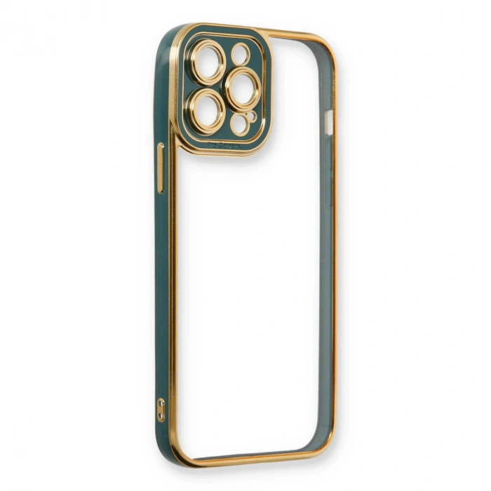 Apple İphone 13 Pro Max Kılıf Liva Lens Silikon - Yeşil