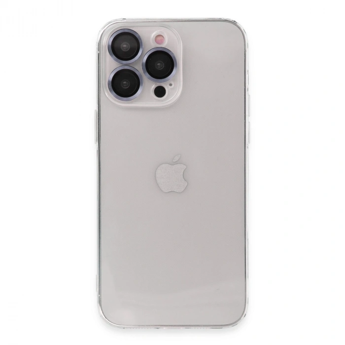 Apple İphone 13 Pro Max Kılıf Luko Lens Silikon - Sierra Blue