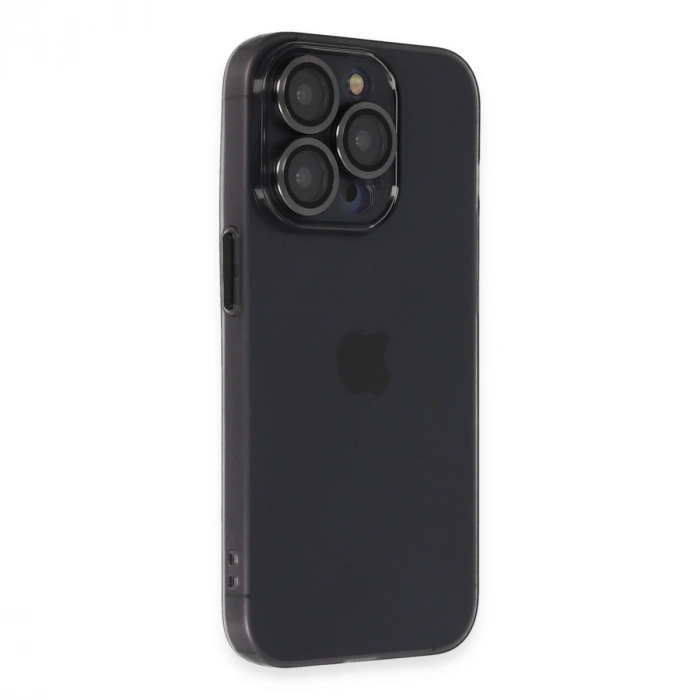 Apple İphone 13 Pro Max Kılıf Luko Lens Silikon - Siyah