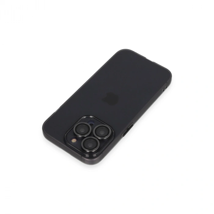 Apple İphone 13 Pro Max Kılıf Luko Lens Silikon - Siyah