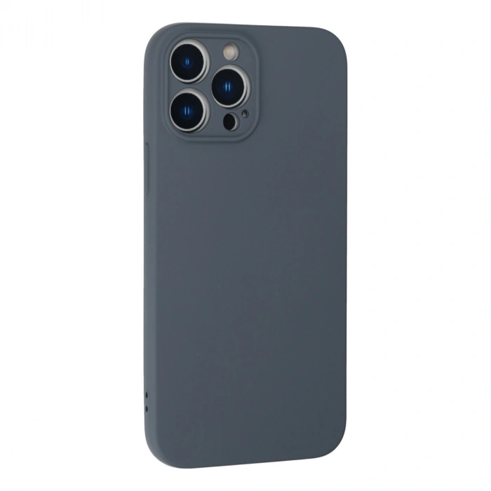 Apple İphone 13 Pro Max Kılıf Nano İçi Kadife Silikon - Gri