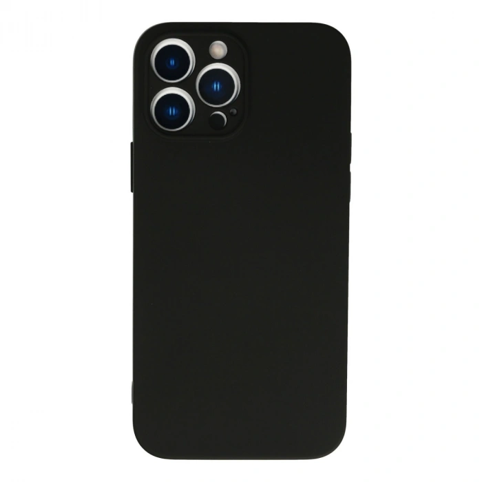 Apple İphone 13 Pro Max Kılıf Nano İçi Kadife Silikon - Siyah