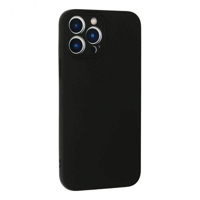 Apple İphone 13 Pro Max Kılıf Nano İçi Kadife Silikon - Siyah
