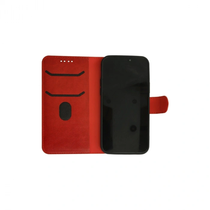 Apple İphone 13 Pro Max Kılıf Trend S Plus Kapaklı Kılıf - Kırmızı