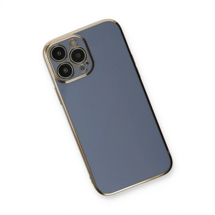 Apple İphone 13 Pro Max Kılıf Volet Silikon - Mavi