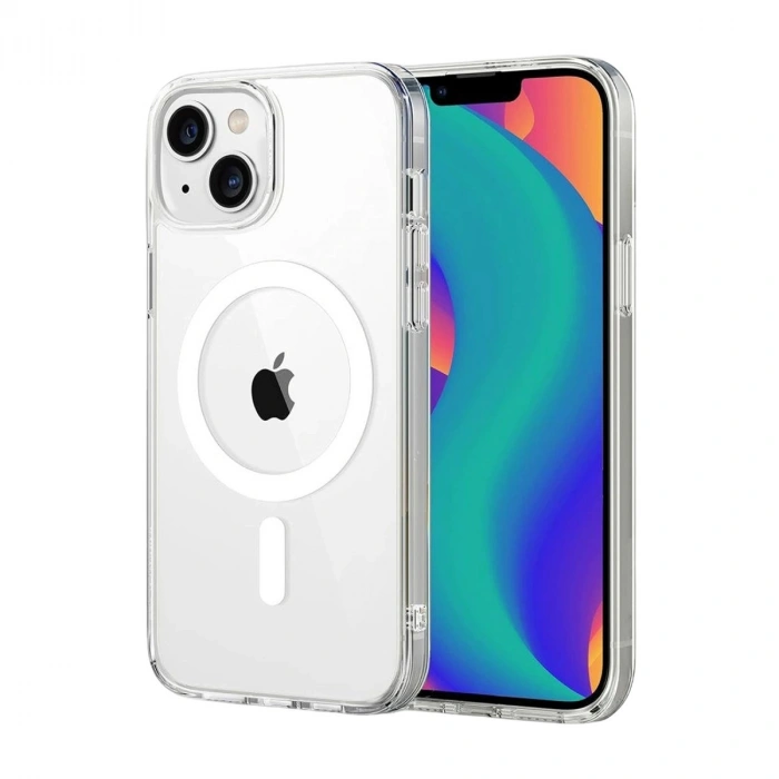 Apple İphone 14 Combo Sert Şeffaf Magsafe Kapak - Şeffaf
