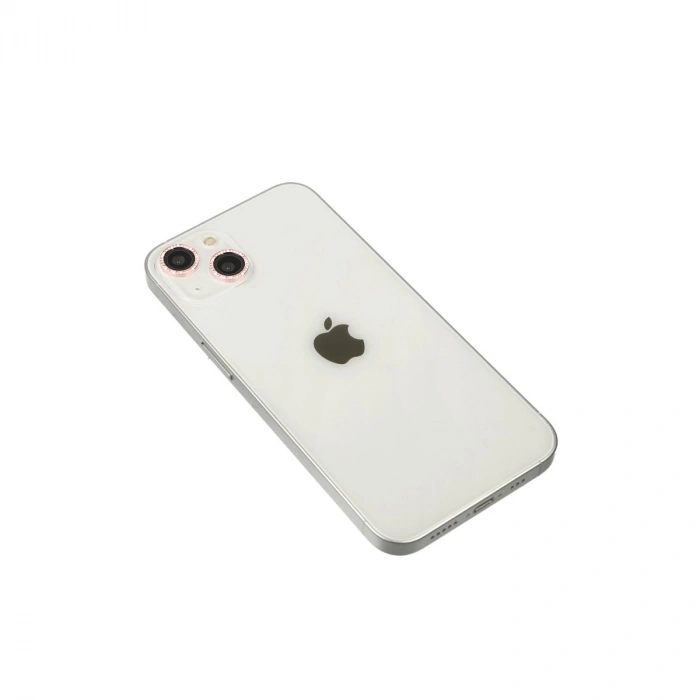 Apple İphone 14 Diamond Kamera Lens - Pembe