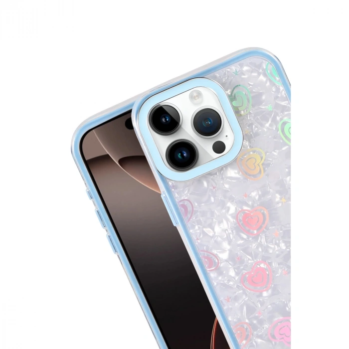 Apple İphone 14 Lumi Desenli Kapak - Mavi