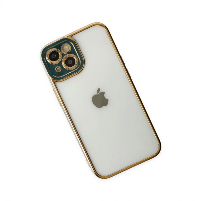 Apple İphone 14 Plus Kılıf Liva Lens Silikon - Yeşil
