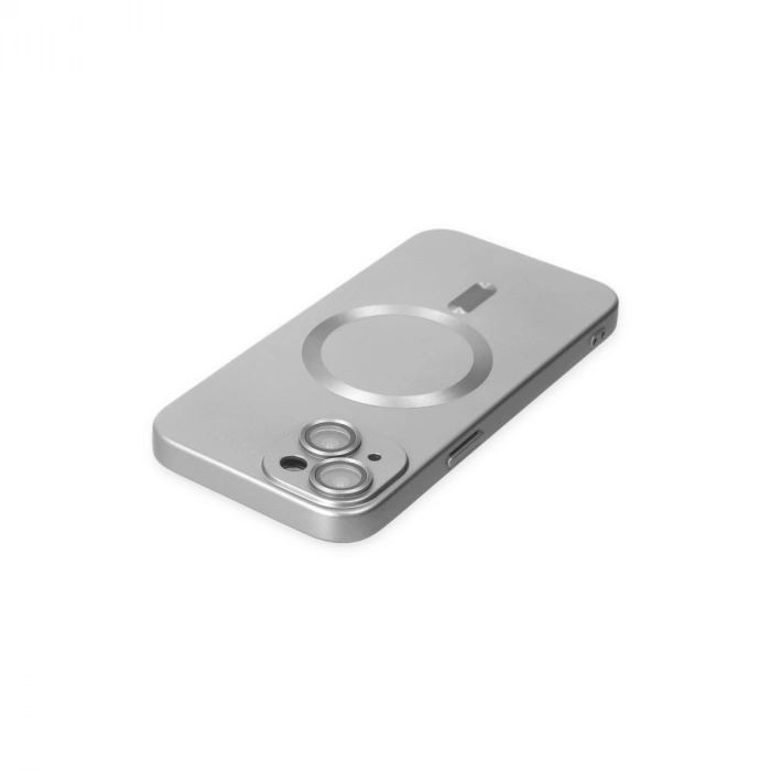 Apple İphone 14 Plus Kılıf Moshi Lens Magneticsafe Silikon - Gümüş