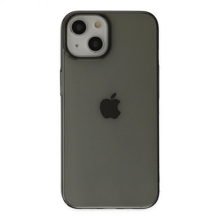 Apple İphone 14 Plus Kılıf Pc Sert Şeffaf Kapak - Siyah