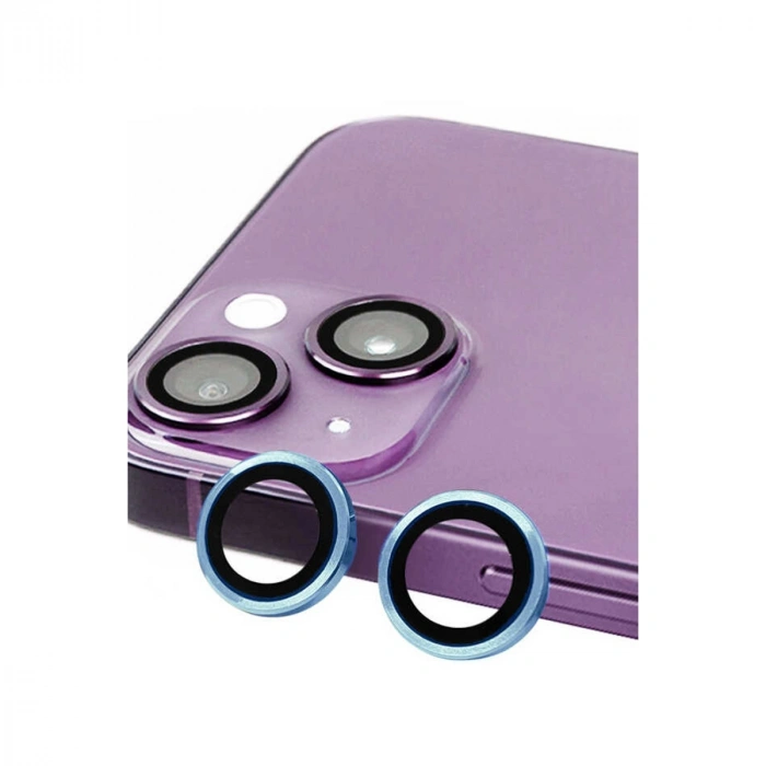 Apple İphone 14 Plus Raze Metal Kamera Lens - Mavi