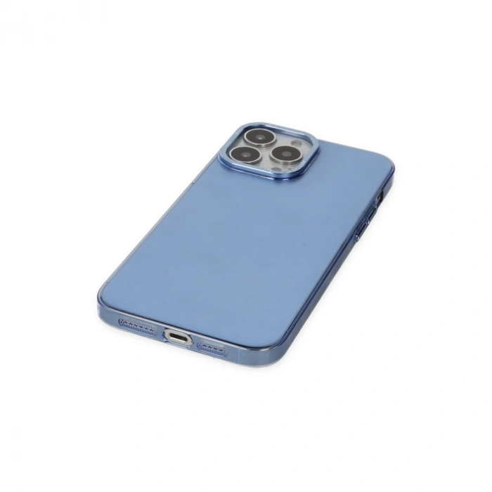 Apple İphone 14 Pro Kılıf Anka Pc Sert Metal Kapak - Mavi