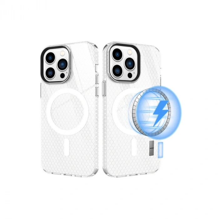 Apple İphone 14 Pro Kılıf Beta Magneticsafe Silikon - Şeffaf