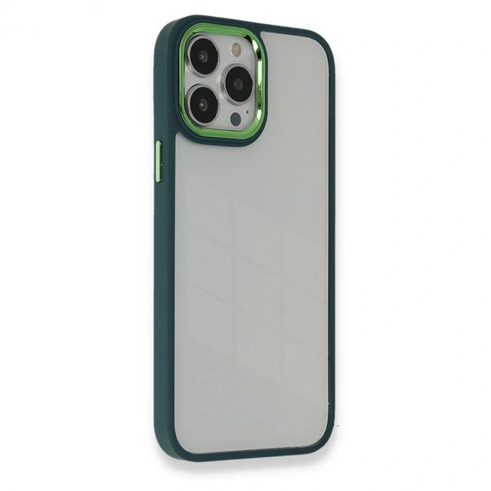 Apple İphone 14 Pro Max Kılıf Dora Kapak - Haki Yeşil