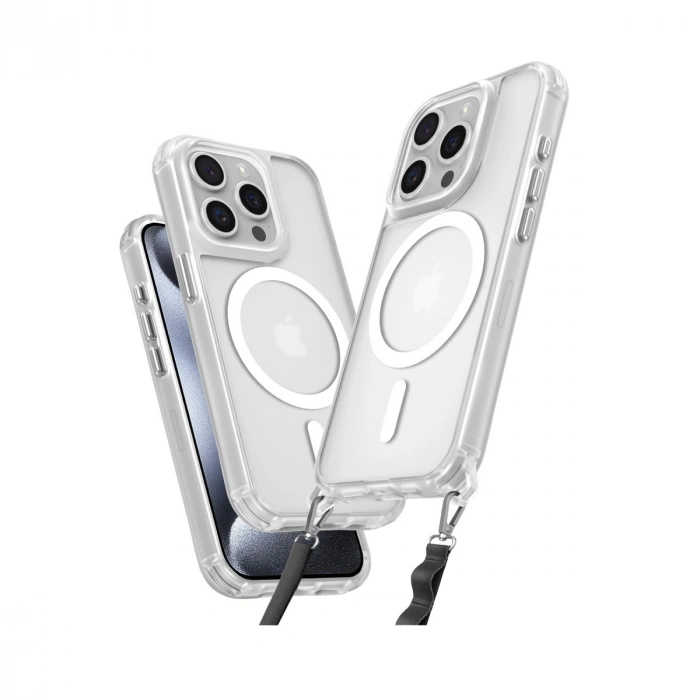 Apple İphone 14 Pro Max Kılıf Enka Magsafe Silikon Kılıf - Şeffaf