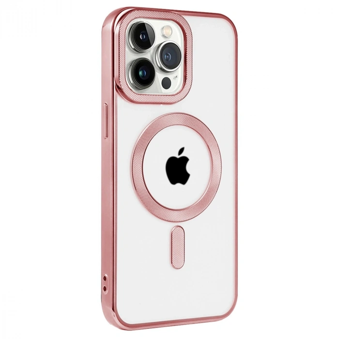 Apple İphone 14 Pro Max Kılıf Kronos Magsafe Kapak - Rose Gold