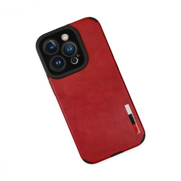 Apple İphone 14 Pro Max Kılıf Loop Deri Silikon - Kırmızı
