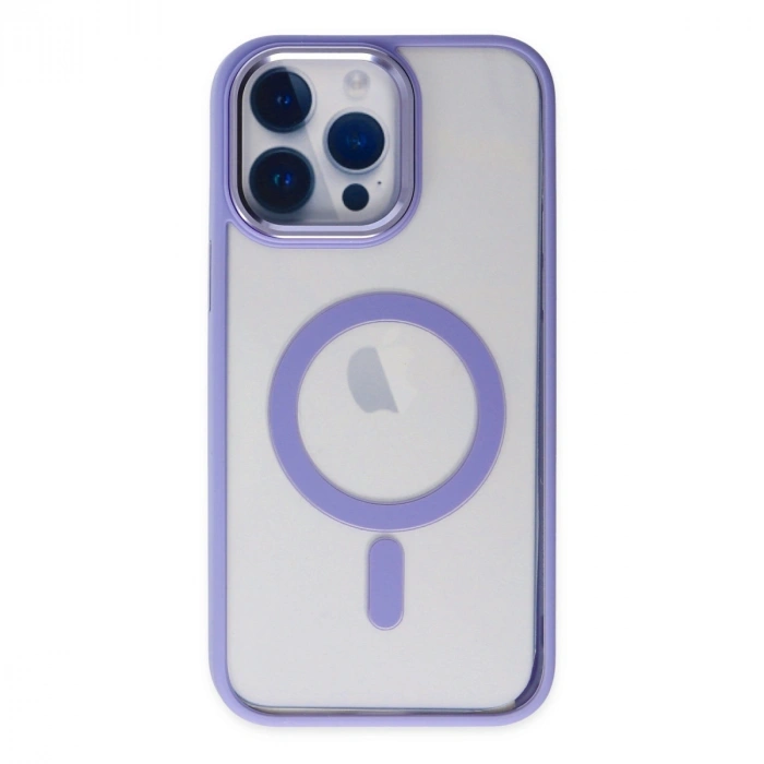 Apple İphone 14 Pro Max Kılıf Room Magneticsafe Silikon - Lila