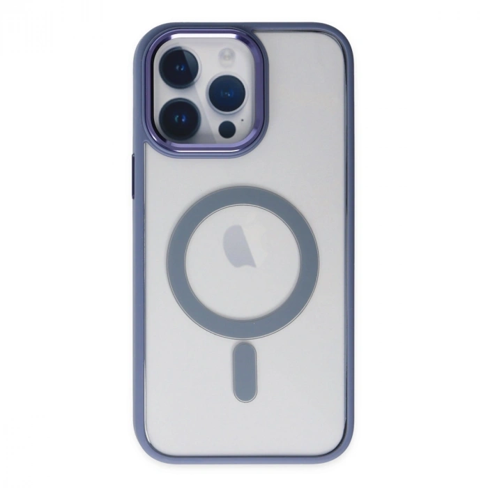 Apple İphone 14 Pro Max Kılıf Room Magneticsafe Silikon - Sierra Blue