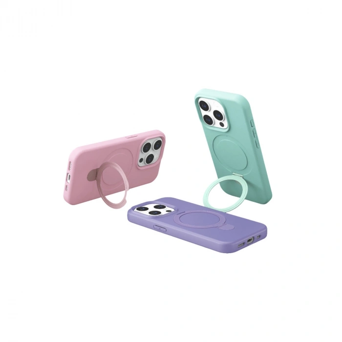 Apple İphone 14 Pro Max Regal Magsafe Standlı Kapak - Açık Pembe