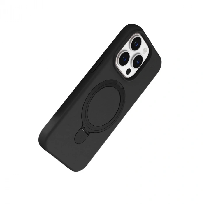 Apple İphone 14 Pro Max Regal Magsafe Standlı Kapak - Siyah