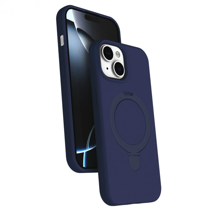 Apple İphone 14 Regal Magsafe Standlı Kapak - Lacivert
