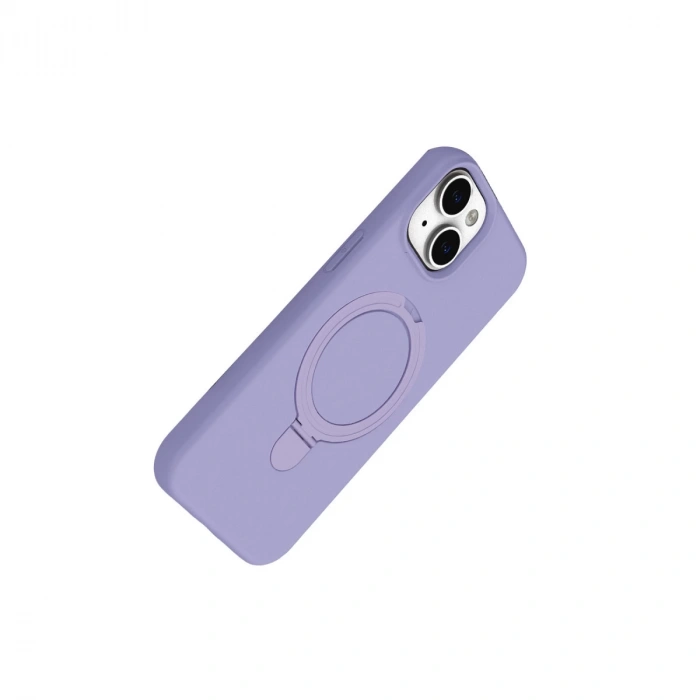 Apple İphone 14 Regal Magsafe Standlı Kapak - Lila