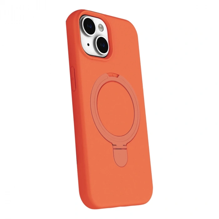 Apple İphone 14 Regal Magsafe Standlı Kapak - Turuncu