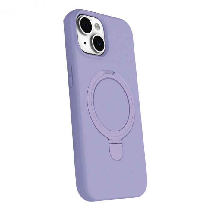 Apple İphone 15 Plus Regal Magsafe Standlı Kapak - Lila