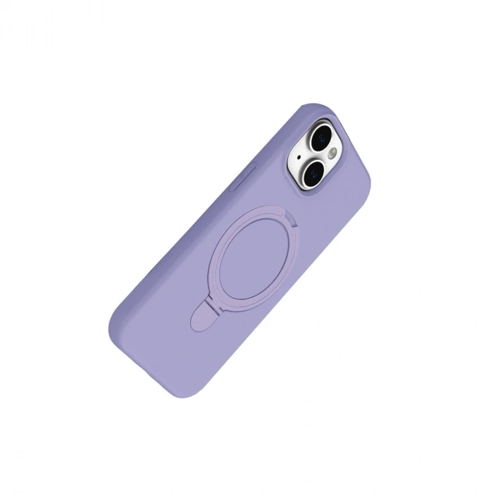 Apple İphone 15 Plus Regal Magsafe Standlı Kapak - Lila