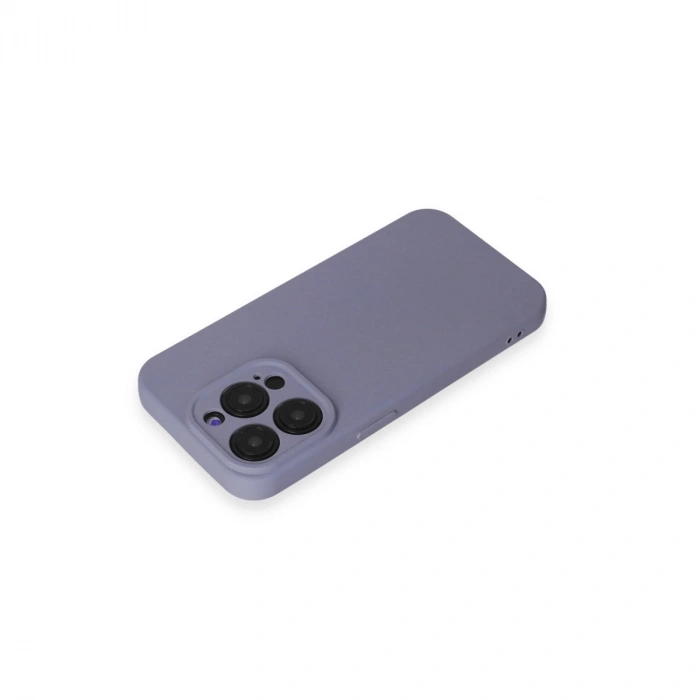 Apple İphone 15 Pro Max Kılıf Nano İçi Kadife Silikon - Lila