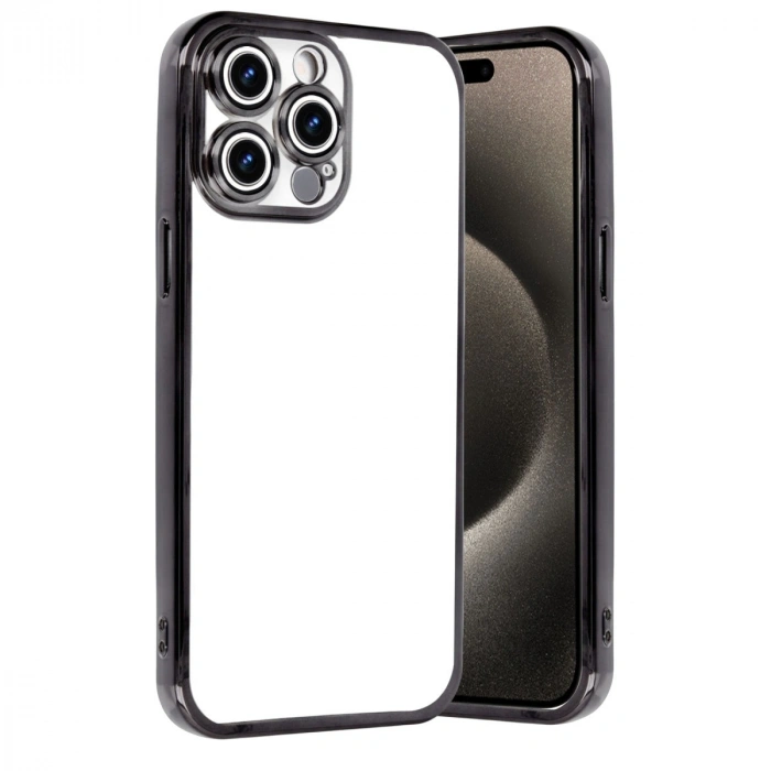 Apple İphone 15 Pro Max Razer Lensli Silikon - Siyah