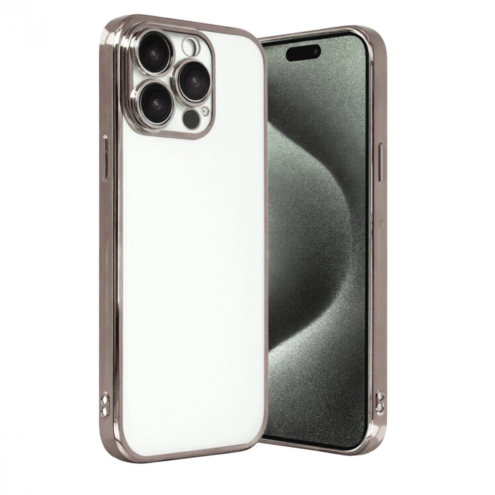 Apple İphone 15 Pro Max Razer Lensli Silikon - Titan Gri