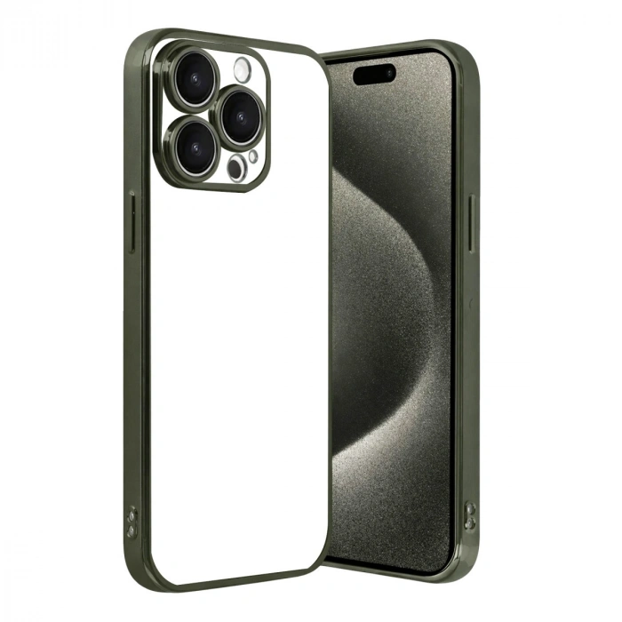 Apple İphone 15 Pro Max Razer Lensli Silikon - Yeşil