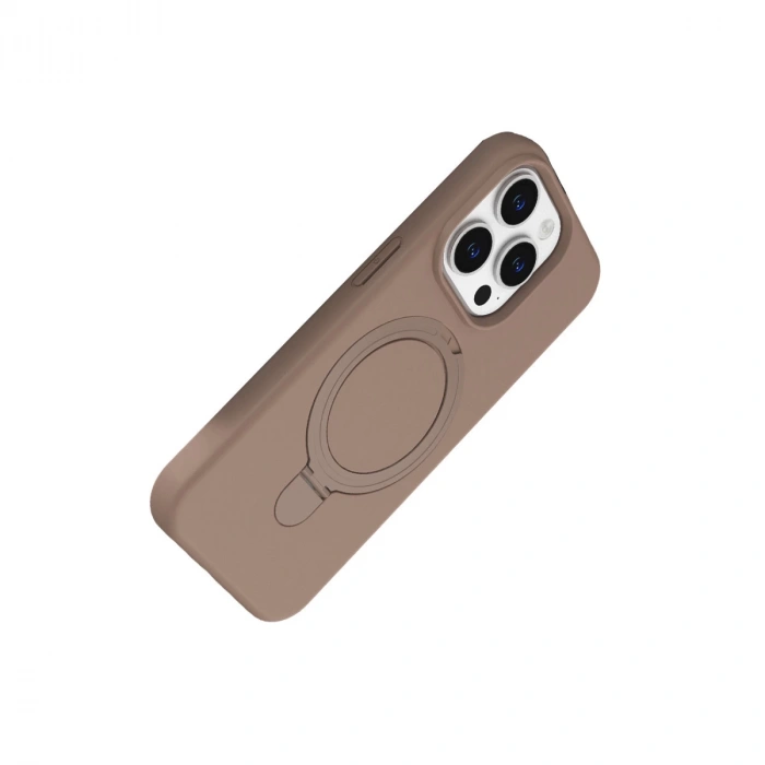 Apple İphone 15 Pro Max Regal Magsafe Standlı Kapak - Çöl Titanyum