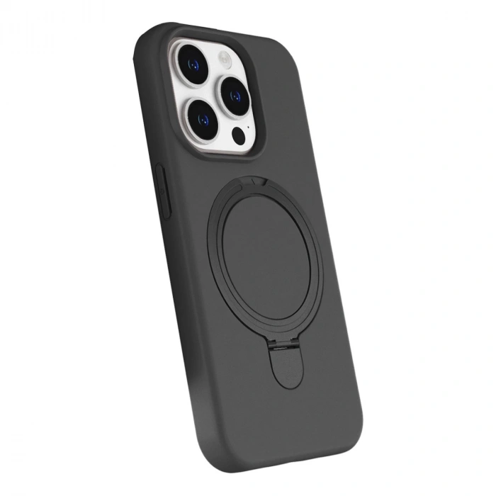 Apple İphone 15 Pro Max Regal Magsafe Standlı Kapak - Titan Gri