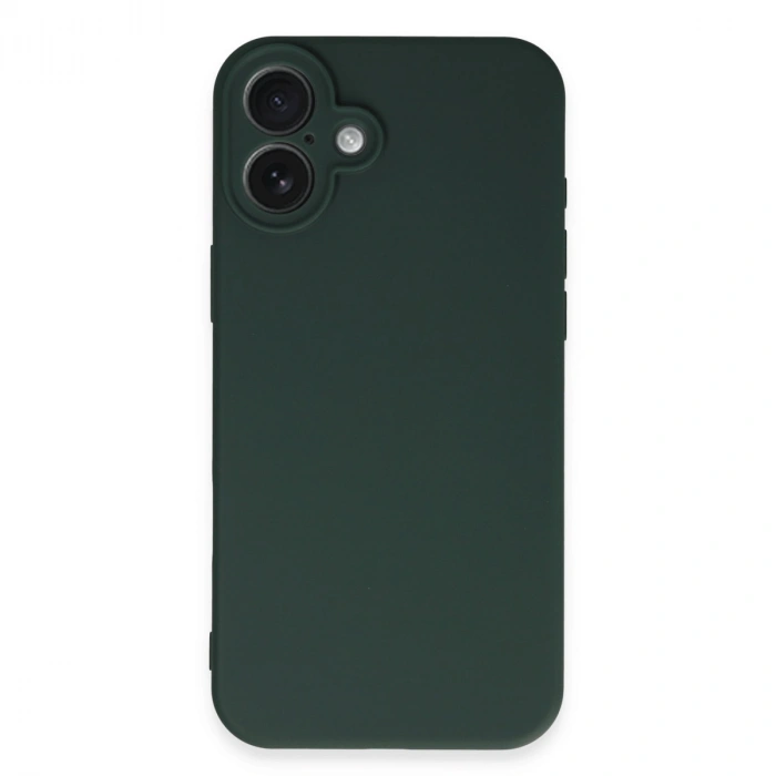 Apple İphone 16 Plus Kılıf First Silikon - Koyu Yeşil