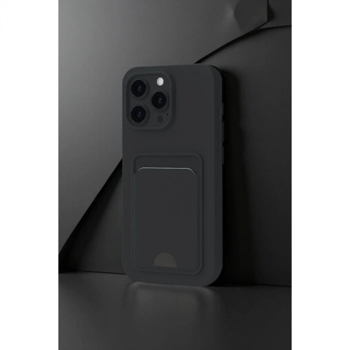 Apple İphone 16 Plus Kılıf Kelvin Kartvizitli Silikon - Derin Mor