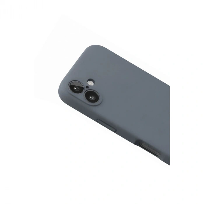 Apple İphone 16 Plus Kılıf Nano İçi Kadife Silikon - Gri