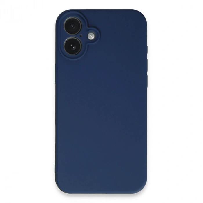 Apple İphone 16 Plus Kılıf Nano İçi Kadife Silikon - Lacivert